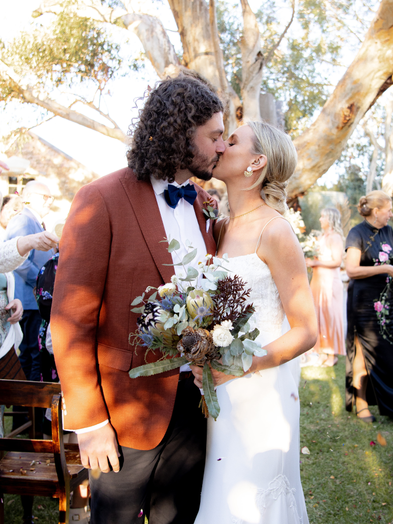 Beautiful wedding bouquets for the bride and bridesmaid using native local flowers. Designed by Tania Guest, local florist from The Seasonal Bunch in Happy Valley, SA